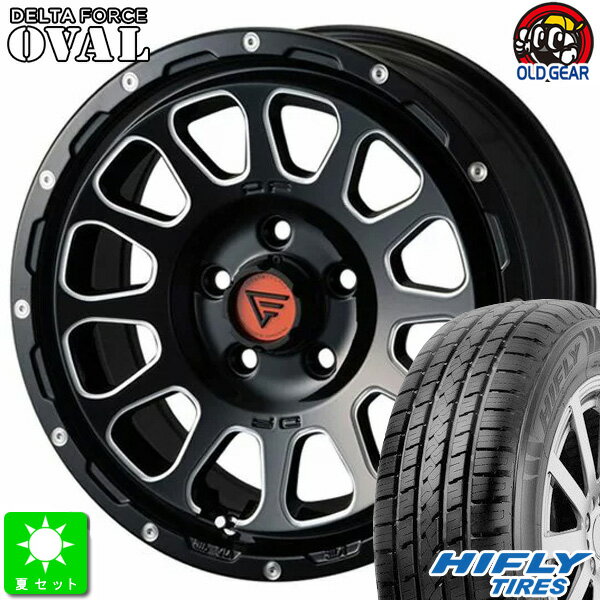 225/65R17ハイフライ HIFLY HT601新品 サマータイヤ ホイール4本セットデルタフォース オーバル17インチ 7.0J 5H114.3ブラックマシニング taiya