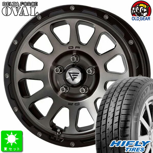 225/65R17ハイフライ HIFLY HT601新品 サマータイヤ ホイール4本セットデルタフォース オーバル17インチ 7.0J 5H114.3マットスモークポリッシュ taiya