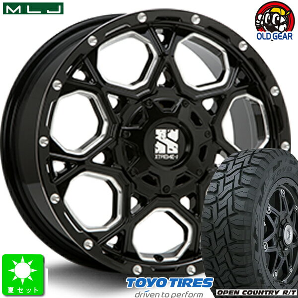 215/70R16トーヨー TOYO オープンカントリー R/T新品 サマータイヤ ホイール4本セットMLJ XTREME-J XJ0616インチ 7.0J 5H114.3グロスブラックミルド taiya