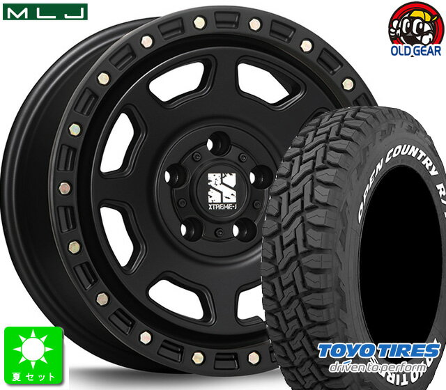 235/70R16トーヨー TOYO オープンカントリー R/Tホワイトレター新品 サマータイヤ ホイール4本セットMLJ XTREME-J XJ0716インチ 7.0J 5H114.3サテンブラック taiya