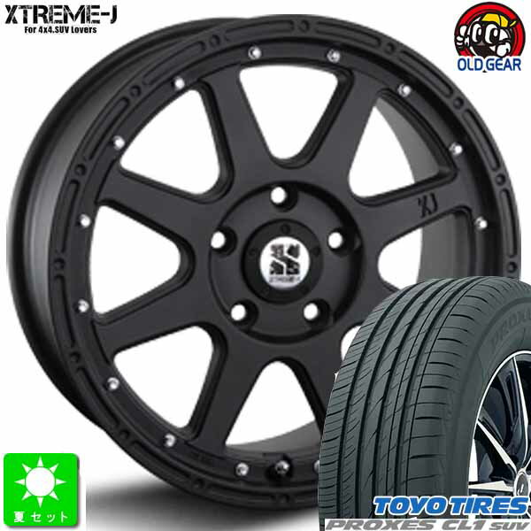 225/65R17トーヨー プロクセス CL1 SUV新品 サマータイヤ ホイール4本セットMLJ XTREME-J17インチ 7.5J 5H114.3フラットブラック taiya