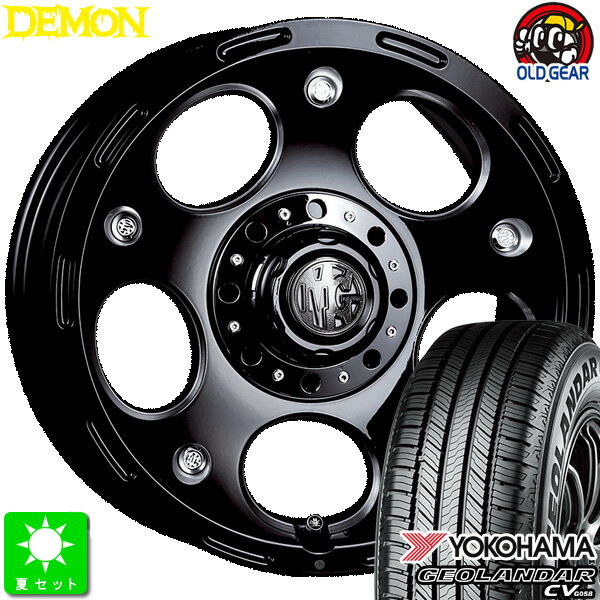 225/65R17ヨコハマ ジオランダー CV G058新品 サマータイヤ ホイール4本セットクリムソン MG DEMON17インチ 7.5J 5H114.3ブラックサイドマシニング taiya