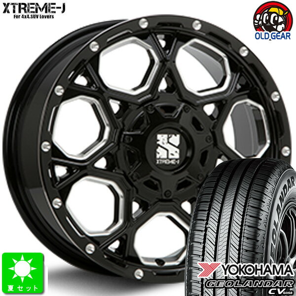 225/65R17ヨコハマ ジオランダー CV G058新品 サマータイヤ ホイール4本セットMLJ XTREME-J XJ0617インチ 7.0J 5H114.3グロスブラックミルド taiya