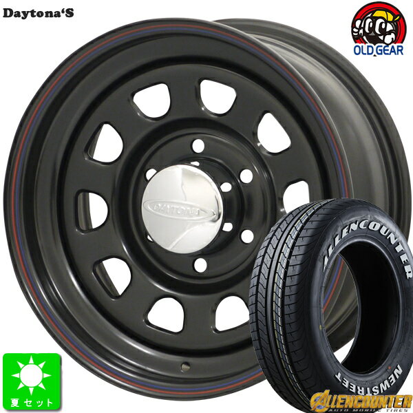 215/65R16C 109/107オーレンカウンター NEWSTREET OG-20ホワイトレター新品 タイヤホイール 4本セットDAYTONA デイトナ ブラック ホイール16インチ 6.5J 6H139.7【バランス調整済み！】ハイエース キャラバン taiya