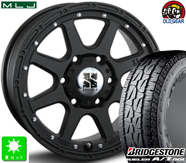 265/70R16ブリヂストン デューラー A/T 001新品 サマータイヤホイール 4本セットMLJ XTREME-J16インチ 7.0J 6H139.7フラットブラック taiya