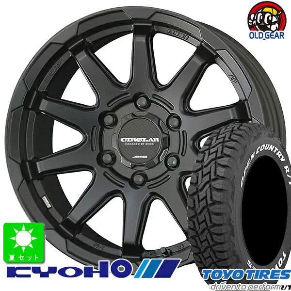 215/65R16 109/107トーヨー オープンカントリー RTTOYO OPEN COUNTRY R/Tホワイトレター新品 サマータイヤ ホイール4本セットKYOHO サーキュラー C10X16インチ 6.5J 6H139.7マットブラック taiya