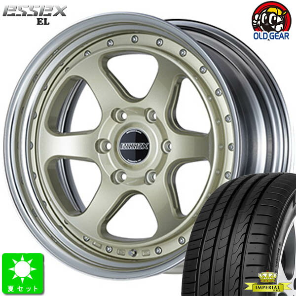 225/50R18インペリアル エコスポーツ2新品 サマータイヤ ホイール4本セットエセックス ESSEX EL-1818インチ 8.5J 6H139.7シャンパンゴールド2Pホイール