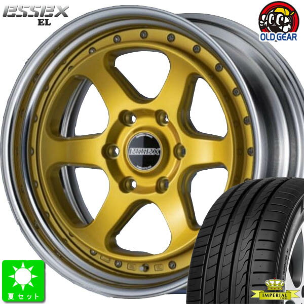 225/50R18インペリアル エコスポーツ2新品 サマータイヤ ホイール4本セットエセックス ESSEX EL-1818インチ 9.0J 6H139.7インペリアルゴールド2Pホイール