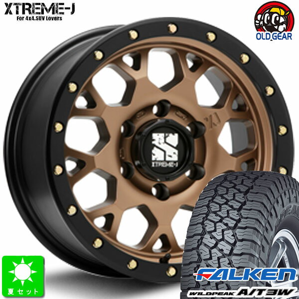 315/75R16 127/124Qファルケン ワイルドピーク A/T3W新品 サマータイヤホイール 4本セットMLJ XTREME-J XJ0416インチ 8.0J 6H139.7マットブロンズブラックリム taiya