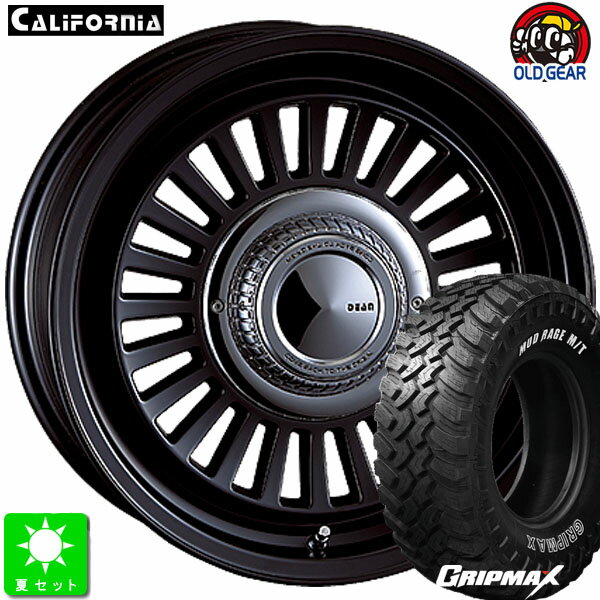 LT265/75R16 123/120QGRIPMAX Mud Rage M/Tアウトラインホワイトレター新品 サマータイヤホイール 4本セットクリムソン ディーンカリフォルニア16インチ 7.0J 6H139.7マットブラックポリッシュ taiya