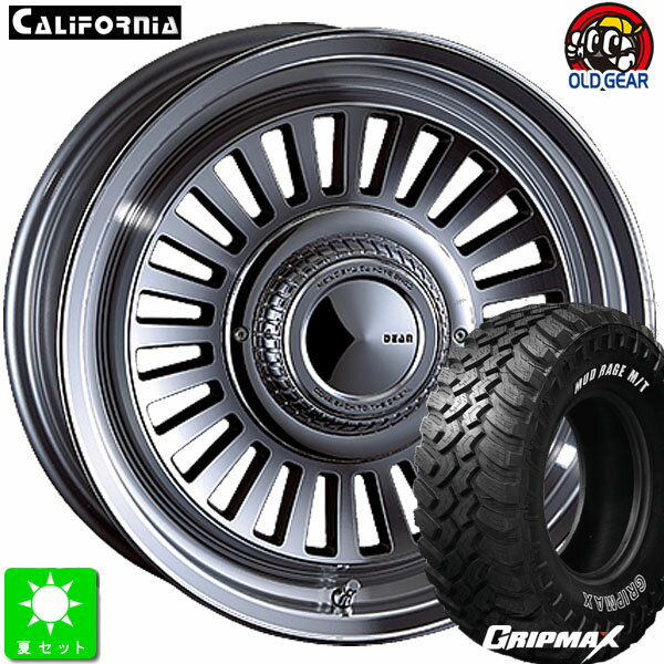 LT265/75R16 123/120QGRIPMAX Mud Rage M/Tアウトラインホワイトレター新品 サマータイヤホイール 4本セットクリムソン ディーンカリフォルニア16インチ 7.0J 6H139.7バーニッシュグレイ taiya