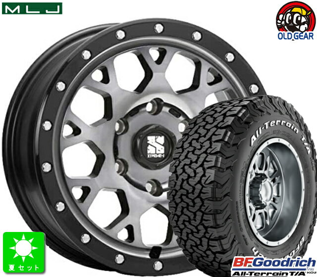 315/75R16 119/116S LRD RWLBF Goodrich ALL-Terrain T/A KO2ホワイトレター新品 サマータイヤホイール 4本セットMLJ XTREME-J XJ0416インチ 8.0J 6H139.7グロスブラックマシーンスモーククリア taiya