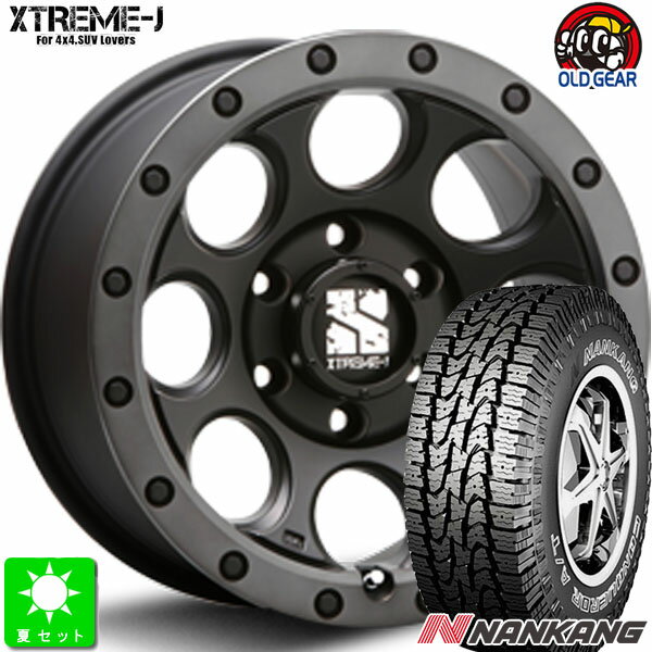 315/75R16ナンカン NANKANG AT-5アウトラインホワイトレター新品 サマータイヤホイール 4本セットMLJ XTREME-J XJ0316インチ 8.0J 6H139.7フラットブラック/スモークフランジ taiya