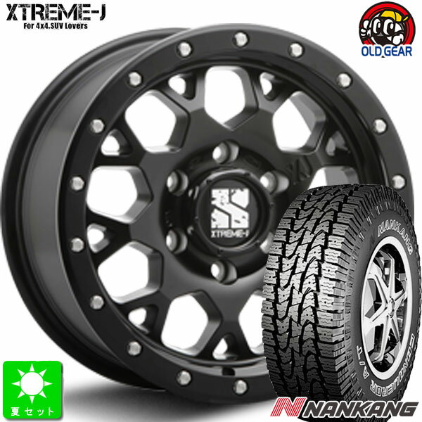 315/75R16ナンカン NANKANG AT-5アウトラインホワイトレター新品 サマータイヤホイール 4本セットMLJ XTREME-J XJ0416インチ 8.0J 6H139.7サテンブラック taiya