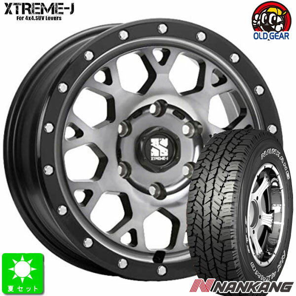 265/75R16ナンカン NANKANG FT-7アウトラインホワイトレター新品 サマータイヤホイール 4本セットMLJ XTREME-J XJ0416インチ 8.0J 6H139.7グロスブラックマシーンスモーククリア taiya