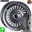 215/65R16 96Sヨコハマ RADIAL 360 STEELホワイトリボン新品 サマータイヤ ホイール4本セットクリムソン DEAN カリフォルニア16インチ 6.5J 6H139.7バーニッシュグレイ taiya