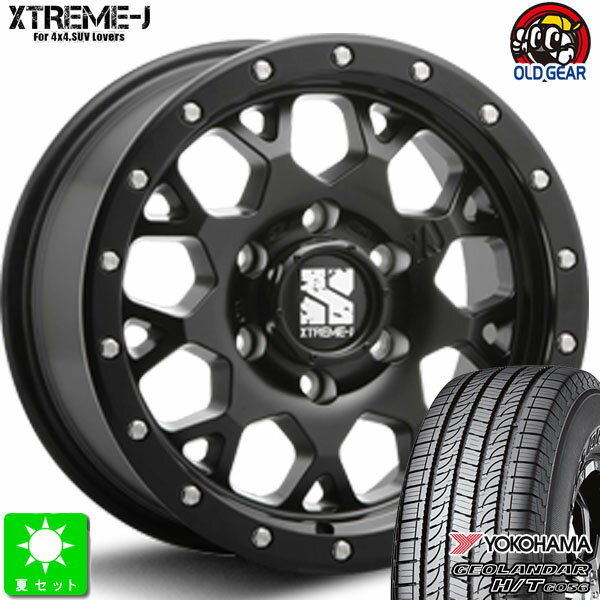 265/70R16ヨコハマ ジオランダー H/T G056 新品 サマータイヤホイール 4本セットMLJ XTREME-J XJ0416インチ 8.0J 6H139.7サテンブラック taiya