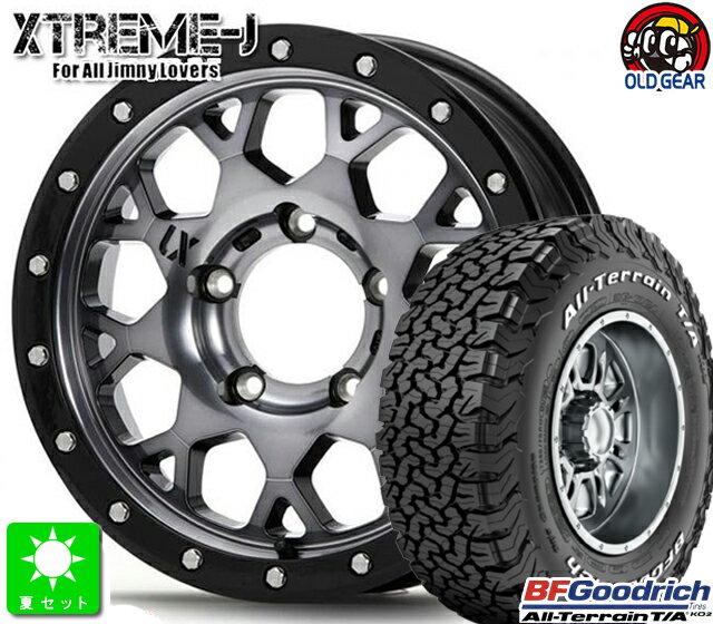 225/75R16 115/112S LRE RWLBF Goodrich All-Terrain T/A KO2 ホワイトレター新品 サマータイヤ ホイール4本セットMLJ XTREME-J XJ0416インチ 5.5J 5H139.7グロスブラックスモーククリア taiya