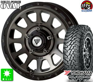 185/85R16ヨコハマ ジオランダー M/T G003新品 サマータイヤ ホイール4本セットデルタフォース OVAL16インチ 5.5J 5H139.7マットスモークポリッシュ taiya