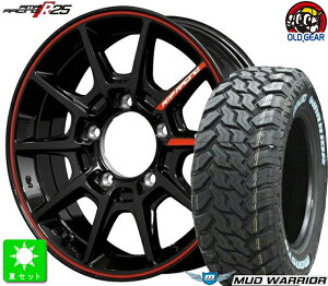 LT215/70R16 107/105Qモンスタ タイヤ マッドウォーリア ホワイトレター新品 サマータイヤ ホイール4本セットRMP レーシング R2516インチ 5.5J 5H139.7ブラック/リムレッドライン taiya