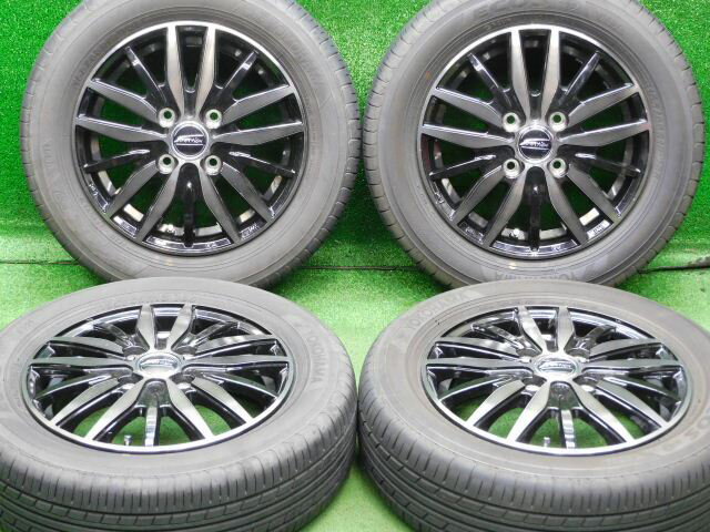 中古 ホイールタイヤ 4本セット 155/65R13 2022年製 7分山程度 中古社外 ディレクション FM-8 13x4J+43 4H100 中古 ラジアル タイヤ ヨコハマ ECOS ES31