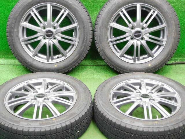 中古 ホイールタイヤ 4本セット 165/65R15 2020年製 8分山程度 中古社外 ブリヂストン バルミナ BR10 15x4.5J+48 4H100 中古 スタッドレス タイヤ ブリジストン ブリザック VRX2