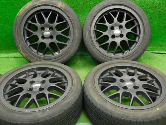 中古 ホイールタイヤ 4本セット 195/50R16 2019年製 5分山程度 中古社外 BBS RX214 16x7J+35 4H100 中古 ラジアル タイヤ ブリヂストン テクノスポーツ