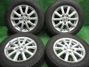 中古 ホイールタイヤ 4本セット 195/65R15 2019年製 8分山程度 中古社外 VEX 15x6J+52 5H114.3 中古 スタッドレス タイヤ グッドイヤー アイスナビ6