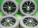 中古 ホイールタイヤ 4本セット 185/60R15 2019年製 8分山程度 中古社外 D.O.S. 15x5.5J 50 4H100 中古 スタッドレス タイヤ グッドイヤー アイスナビ6