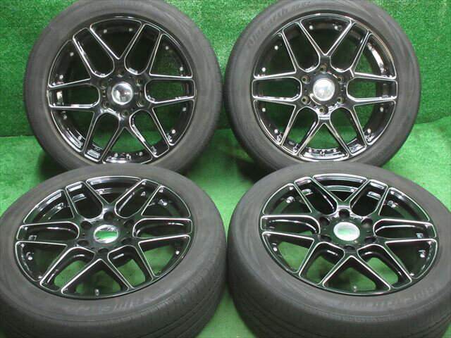 中古 ホイールタイヤ 4本セット 225/50R18 2019年製 4分山程度 中古社外 レアマイスター プレミックスミュンスター 18x7.5J+34 6H139.7 中古 ラジアル タイヤ ヨコハマ　ブルーアース RV-02