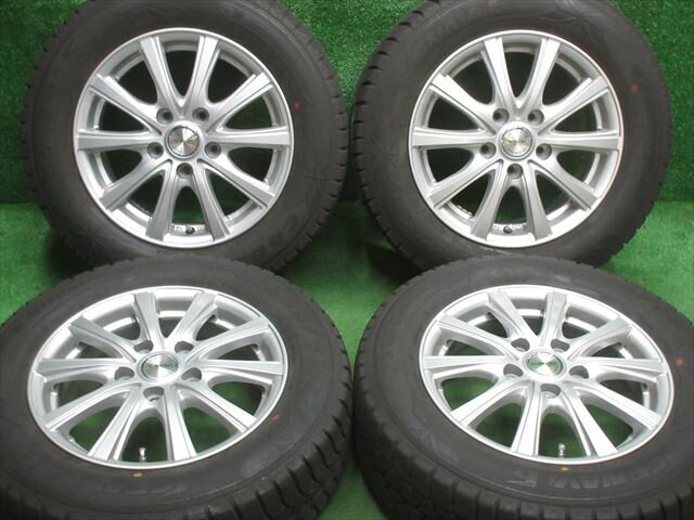 中古 ホイールタイヤ 4本セット 195/65R15 2020年製 8分山程度 中古社外 VEX 15x6J+52 5H114.3 中古 ラジアル タイヤ グッドイヤー アイスナビ6