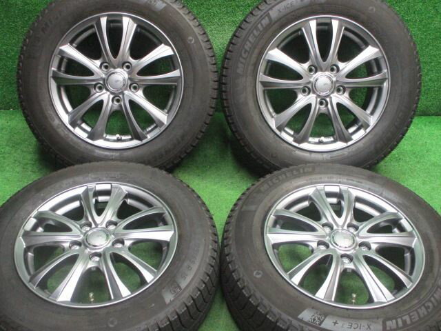 中古 ホイールタイヤ 4本セット 195/65R15 2018年製 8分山程度 未使用社外 トピー シビラ ネクストC5 15x6J+53 5H114.3 中古 スタッドレス タイヤ ミシュラン X-ICE 3+