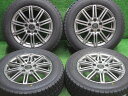 中古 ホイールタイヤ 4本セット 185/65R15 2022年製 中古社外 ユーロスピード MC02 15x6J+52 5H114.3 新品 スタッドレス タイヤ グッドイヤー アイスナビ7