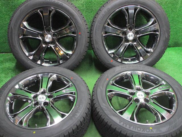 中古 ホイールタイヤ 4本セット 235/50R18 2022年製 9分山程度 中古社外 ボルテック エクストリーム F5 18x7.5J+42 5H114.3 中古 スタッドレス タイヤ ヨコハマ アイスガード IG60