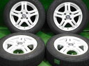 中古 ホイールタイヤ 4本セット 175/65R14 2017年製 4分山程度 中古社外 TRG 14x5.5J 45 4H100 中古 スタッドレス タイヤ ブリヂストン VRX2