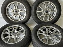 中古 ホイールタイヤ 4本セット 195/65R15 2018年製 3分山程度 中古社外 マルカサービス ファイナルマインド 15x6J+52 5H114.3 中古 スタッドレス タイヤ ブリヂストン　VRX