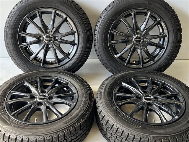 中古 ホイールタイヤ 4本セット 175/65R14 2020年製 7分山程度 中古社外 ホットスタッフ ヴァーレンW05 14x5.5J+45 4H100 中古 スタッドレス タイヤ ダンロップ ウィンターマックスWM02