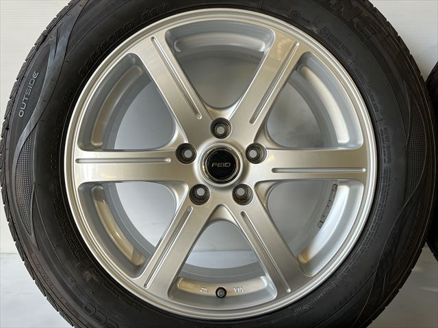 中古 ホイールタイヤ 4本セット 225/60R17 2016年製 8分山程度 中古社外 FEID 17x7J+38 5H114.3 中古 ラジアル タイヤ ロードストーン Nblue Eco 2