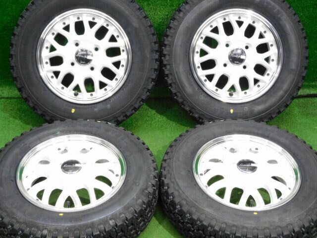 中古 ホイールタイヤ 4本セット 145/80R12 2023年製 中古社外 ユーロスピードタイプ815 12x4J 43 4H100 新品 スタッドレス タイヤ ブリジストン RD-604V