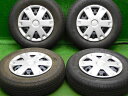 中古 ホイールタイヤ 4本セット 145/80R12 2023年製 9分山程度 中古純正 ダイハツ ハイゼットカーゴ 純正スチール 12x4J+40 4H100 中古 ラジアル タイヤ ブリヂストン エコピア R710A