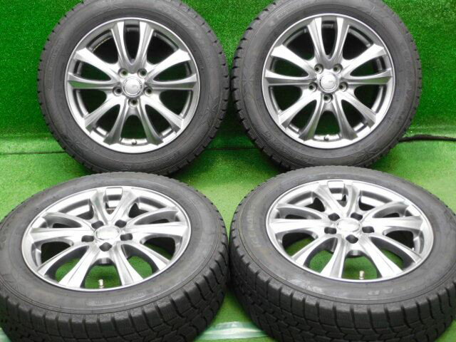 中古 ホイールタイヤ 4本セット 185/60R15 2019年製 7分山程度 中古社外 シビラ C5 15x6J+40 5H100 中古 スタッドレス タイヤ グッドイヤー アイスナビ6