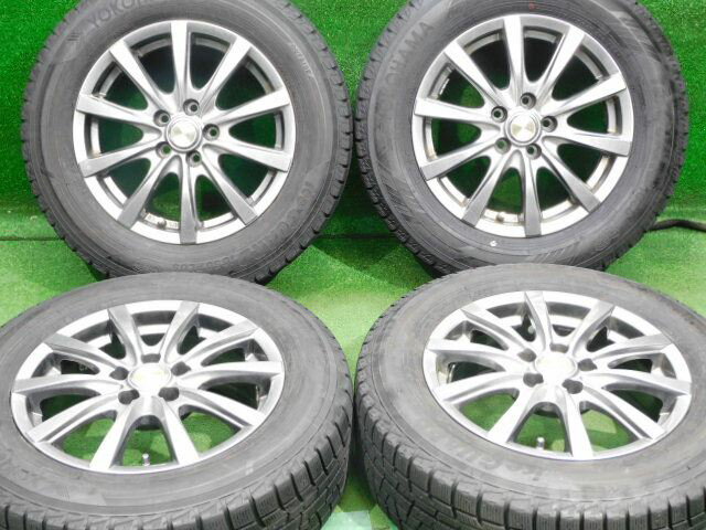 中古 ホイールタイヤ 4本セット 195/65R15 2019年製 8分山程度 中古社外 CRASS 15x6J+43 5H100 中古 スタッドレス タイヤ ヨコハマ アイスガード IG50プラス