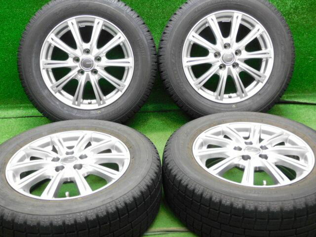 中古 ホイールタイヤ 4本セット 195/65R15 2019年製 9分山程度 中古社外 ミルアス 15x6J+43 5H100 中古 スタッドレス タイヤ トーヨー ガリットG5