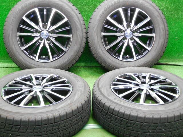 中古 ホイールタイヤ 4本セット 195/65R15 2021年製 7分山程度 中古社外 スマック ヴァルキリー 15x6J+45 5H100 中古 スタッドレス タイヤ ヨコハマ アイスガードiG70