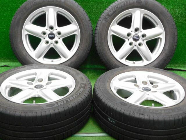 中古 ホイールタイヤ 4本セット 205/60R16 2017年製 5分山程度 中古純正 MINI R60 クロスオーバー 純正 16x6.5J+48 5H120 中古 ラジアル タイヤ ミシュラン エナジー セーバー