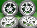 中古 ホイールタイヤ 4本セット 215/45R16 2016年製 7分山程度 中古社外 スポーツテクニック 16x6.5J+35 5H100 中古 スタッドレス タイヤ ヨコハマ アイスガード iG50 プラス