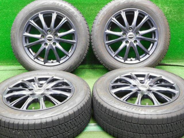 中古 ホイールタイヤ 4本セット 205/60R16 2020年製 7分山程度 中古社外 ヴァーレン 16x6.5J+53 5H114.3 中古 スタッドレス タイヤ ブリジストン ブリザック VRX2