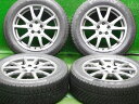 中古 ホイールタイヤ 4本セット 205/55R16 2016年製 6分山程度 中古社外 ユーロバーン 16x6.5J+38 5H100 中古 スタッドレス タイヤ コンチネンタル バイキングコンタクト6