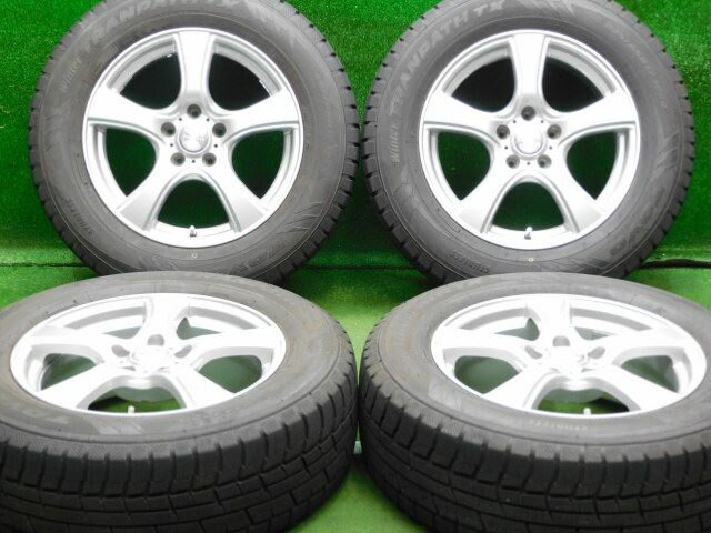 中古 ホイールタイヤ 4本セット 225/65R17 2019年製 8分山程度 中古社外 ヴァイオレント 17x7J+38 5H114.3 中古 スタッドレス タイヤ トーヨー トランパスTX