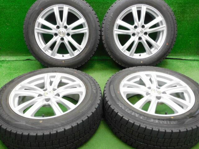 中古 ホイールタイヤ 4本セット 215/60R17 2022年製 8分山程度 中古社外 ゼファー 17x7J+38 5H114.3 中古 スタッドレス タイヤ ダンロップ ウィンターマックス WM02